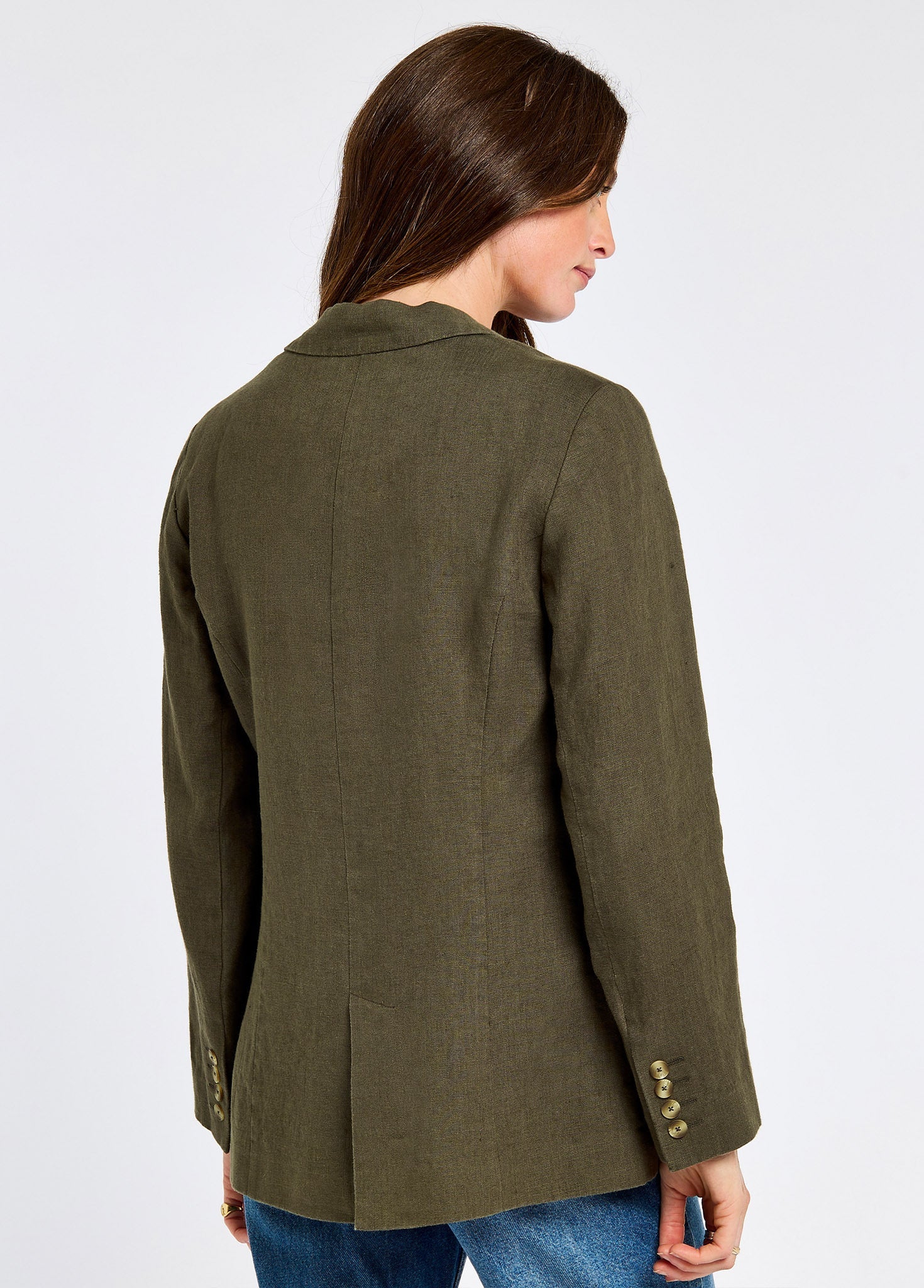 Avonlea Leinen-Blazer - Khaki