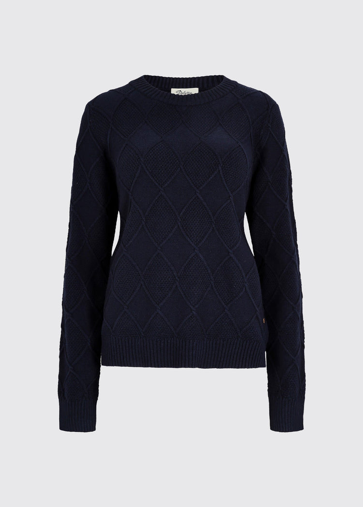 Banteer Zopfstrickpullover - Navy