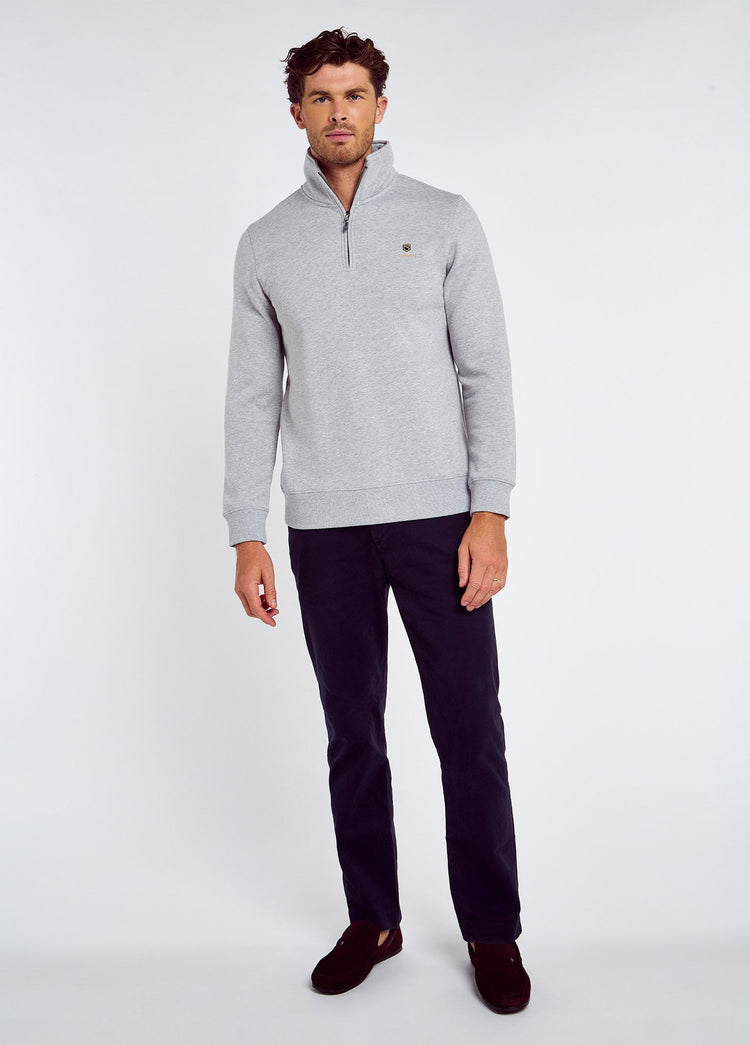 Boyce Herrenpullover mit Reißverschluss - Grey Marl