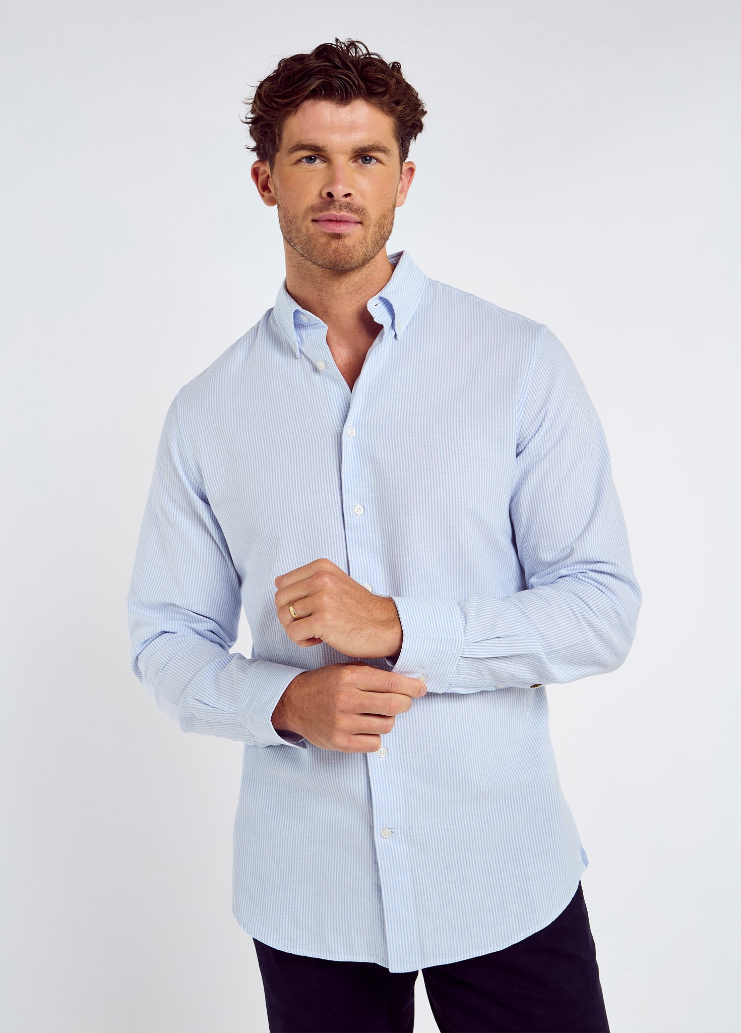 Clontarf Oxford-Hemd - Blue Multi