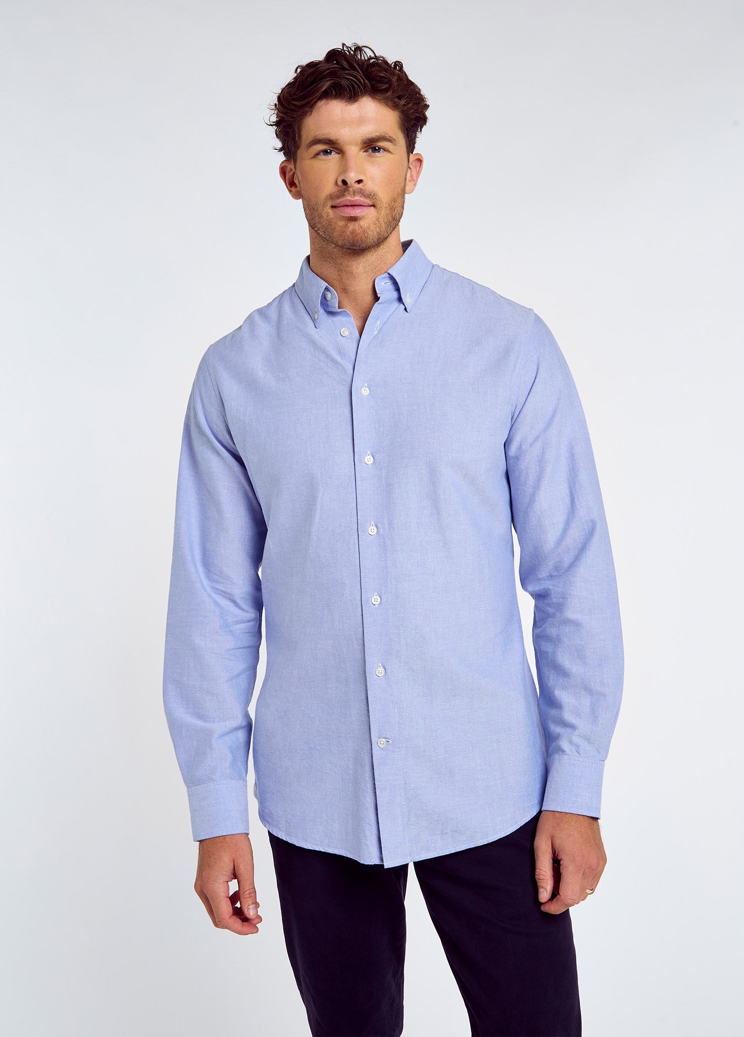 Clontarf Oxford-Hemd - Pale Blue