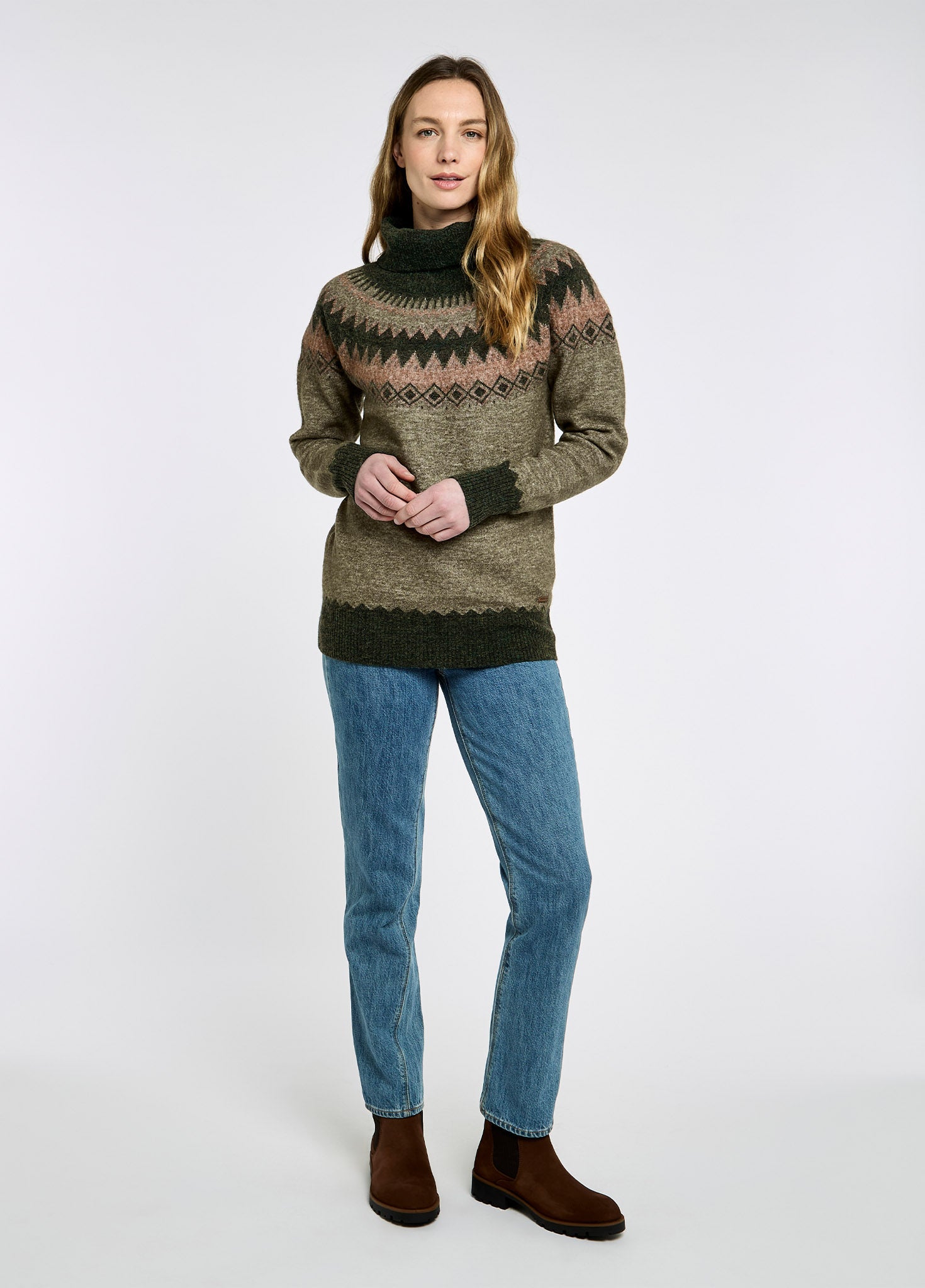Devlin Pullover mit Rollkragen - Olive