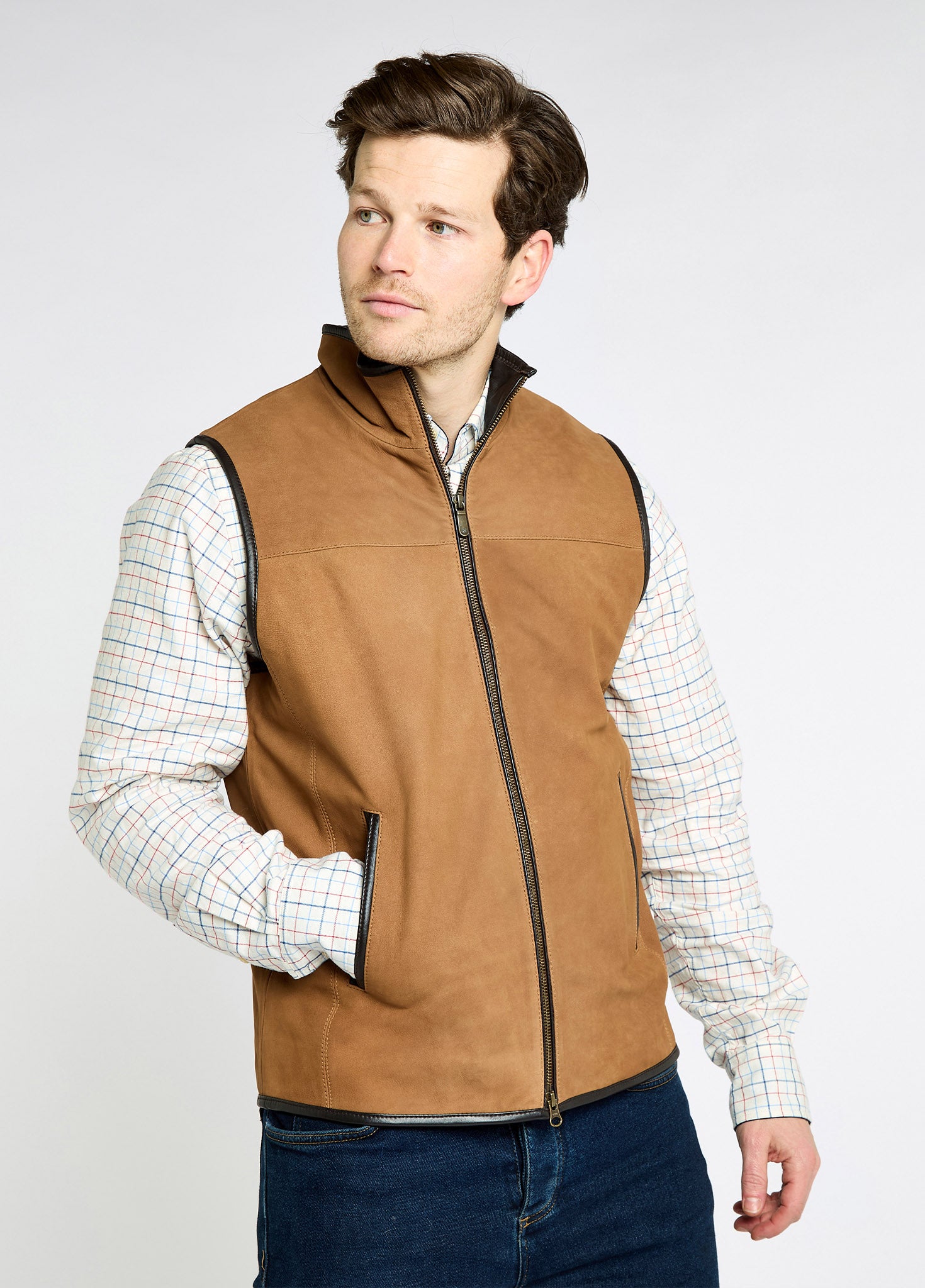 Dunhill Lederweste - Tan