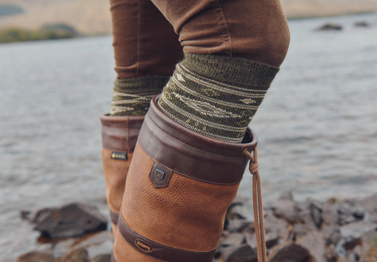 Rolestown Fair Isle Alpaka Socken - Olive