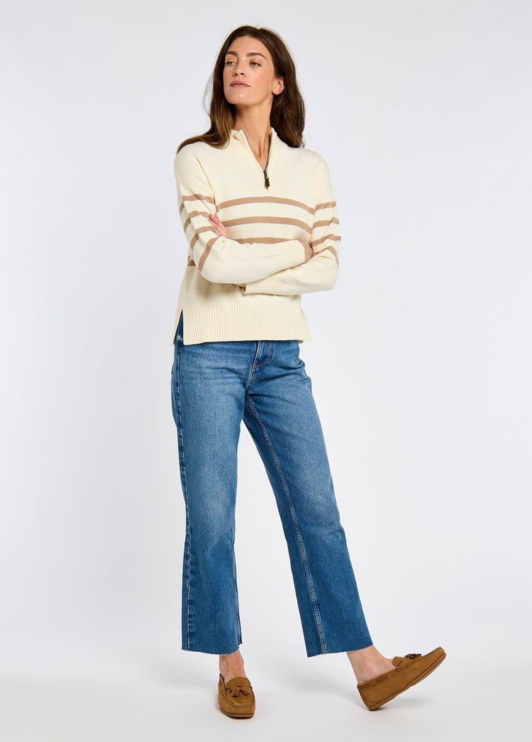 Fonthill Pullover mit Reißverschluss - Oyster