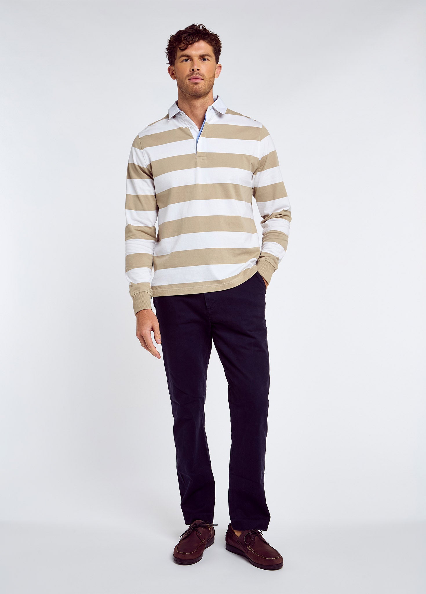 Goresbridge Rugby Poloshirt - Sand Multi