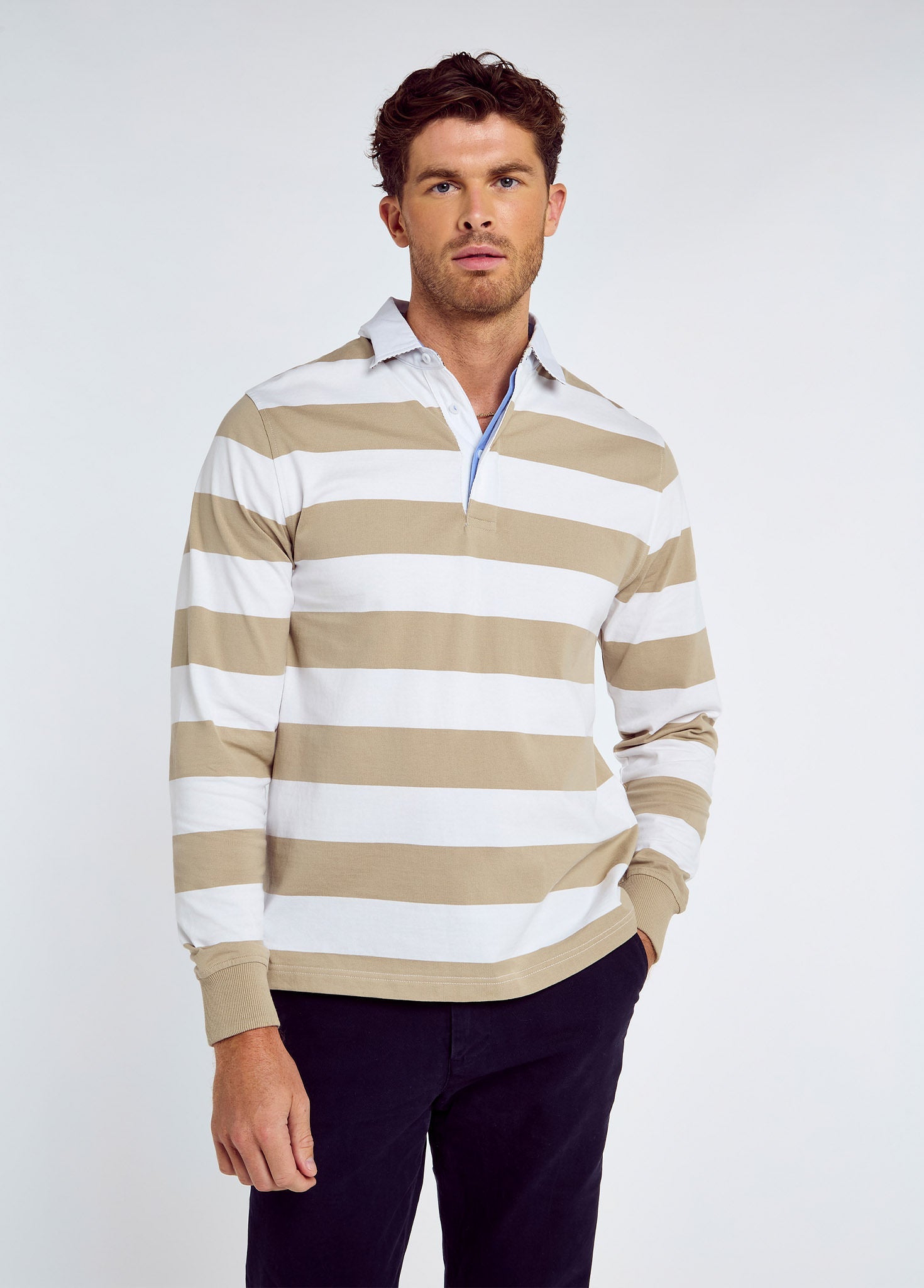 Goresbridge Rugby Poloshirt - Sand Multi