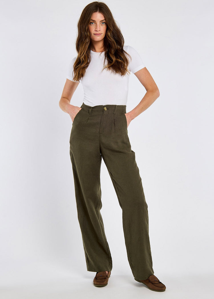 Kelby Leinenhose - Khaki