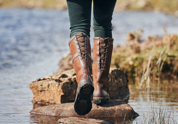Glanmire Stiefel mit verstellbarem Schaft- Walnut
