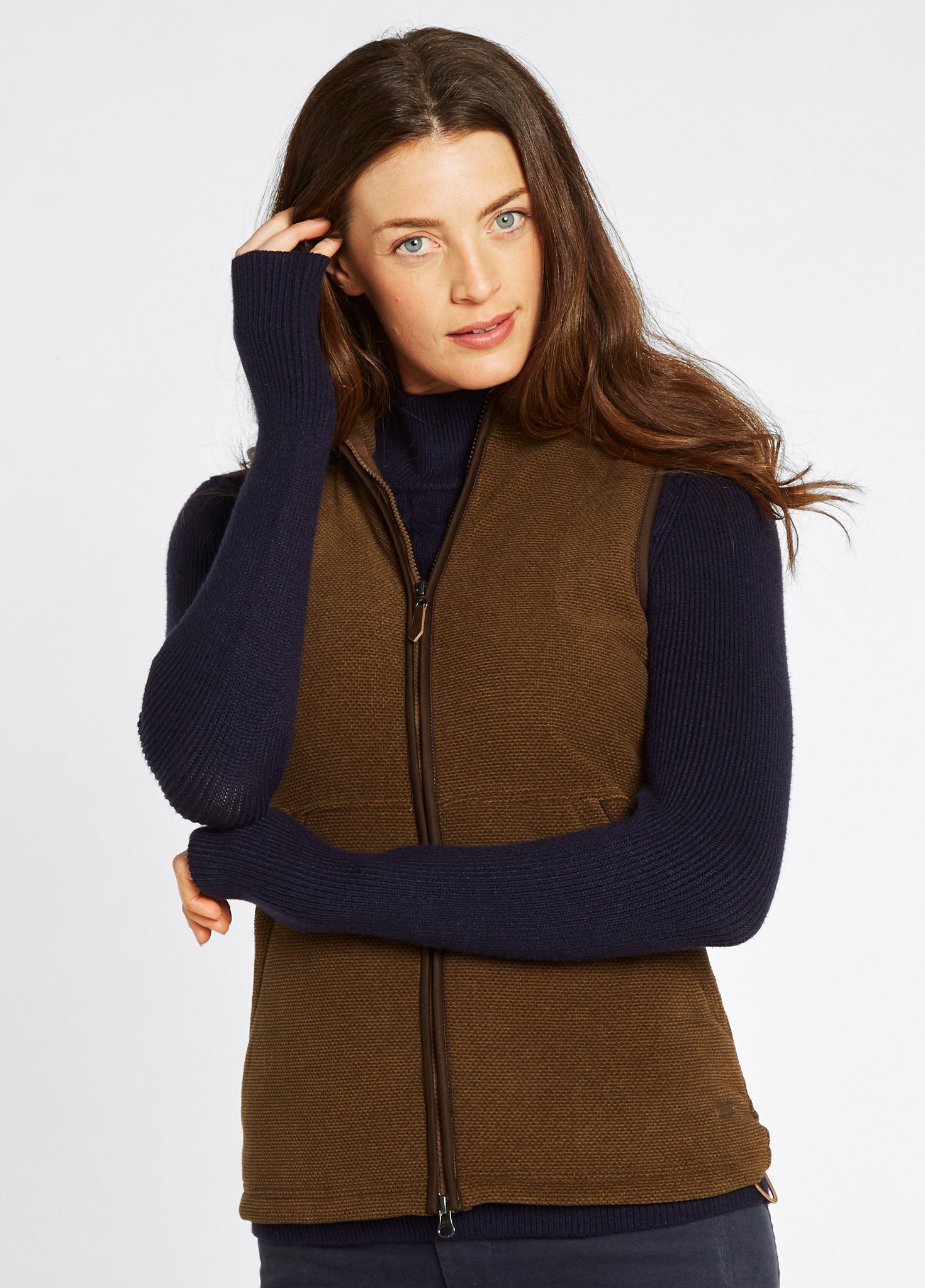 Carbury Fleeceweste - Walnut