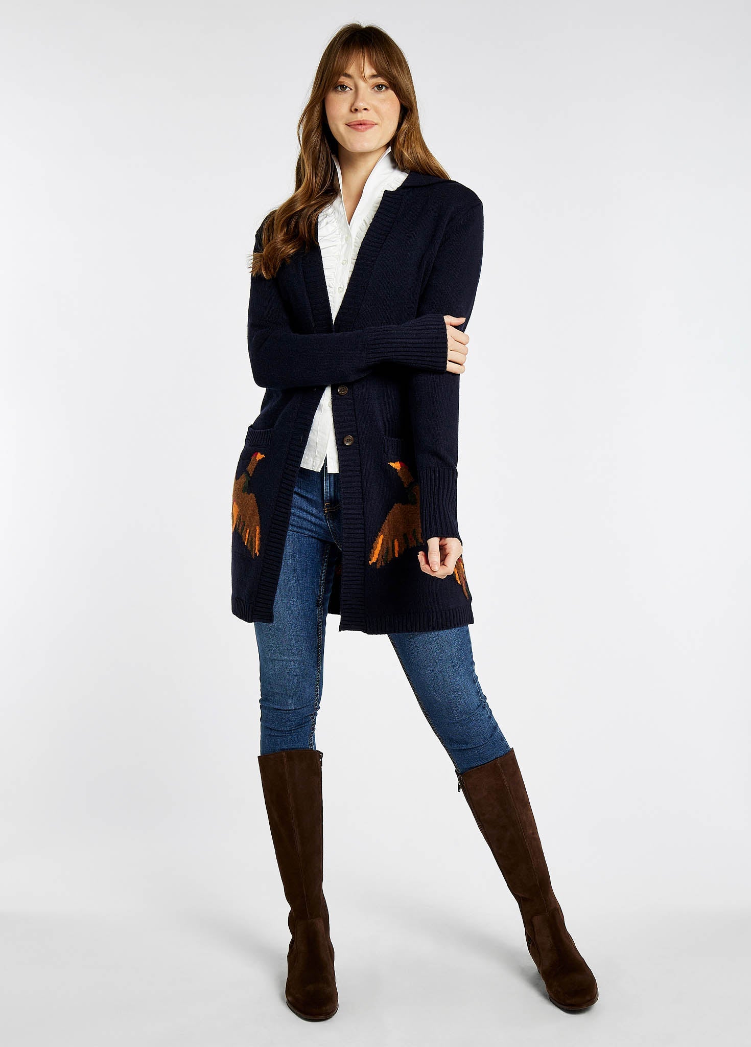 Dromore Strickjacke - Navy