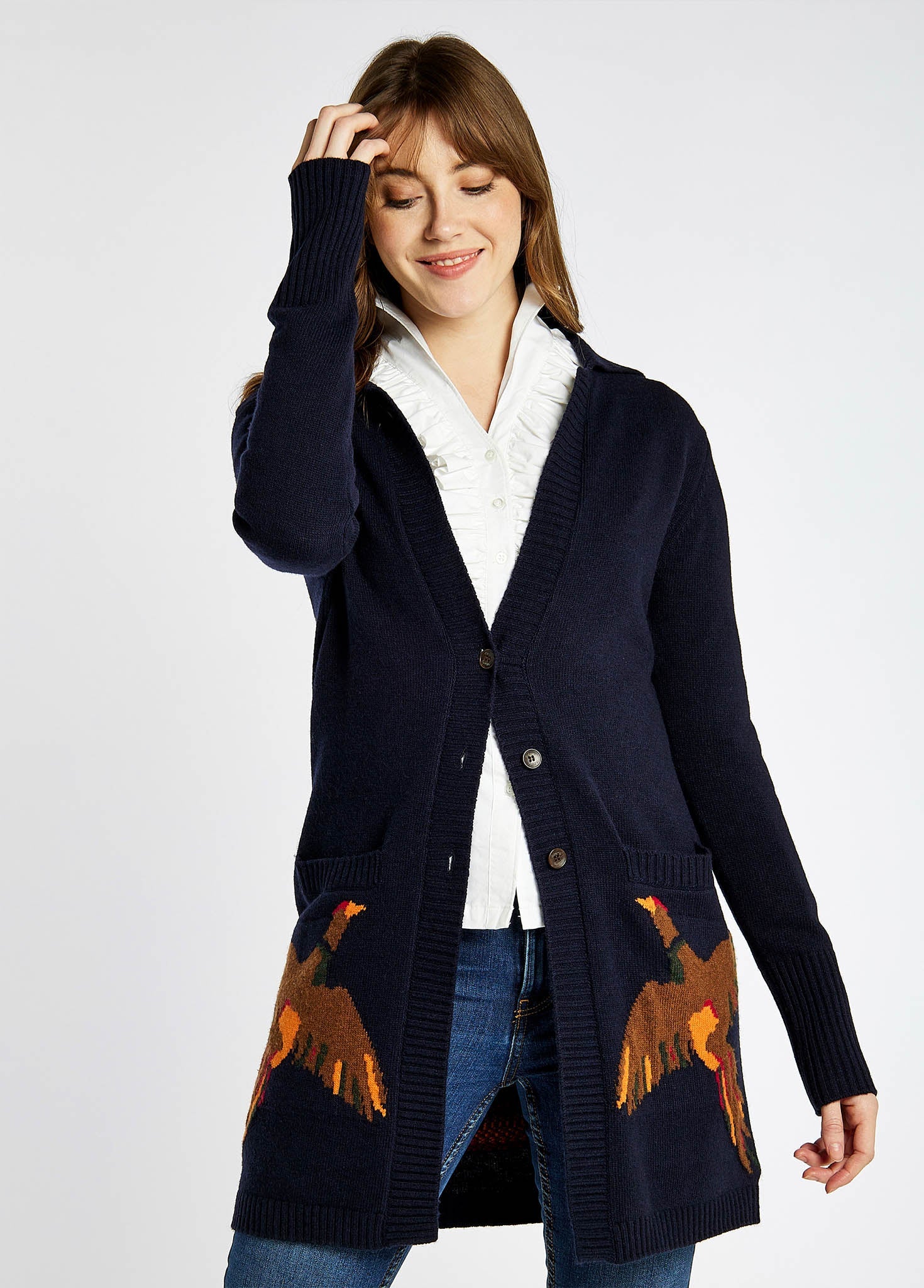 Dromore Strickjacke - Navy