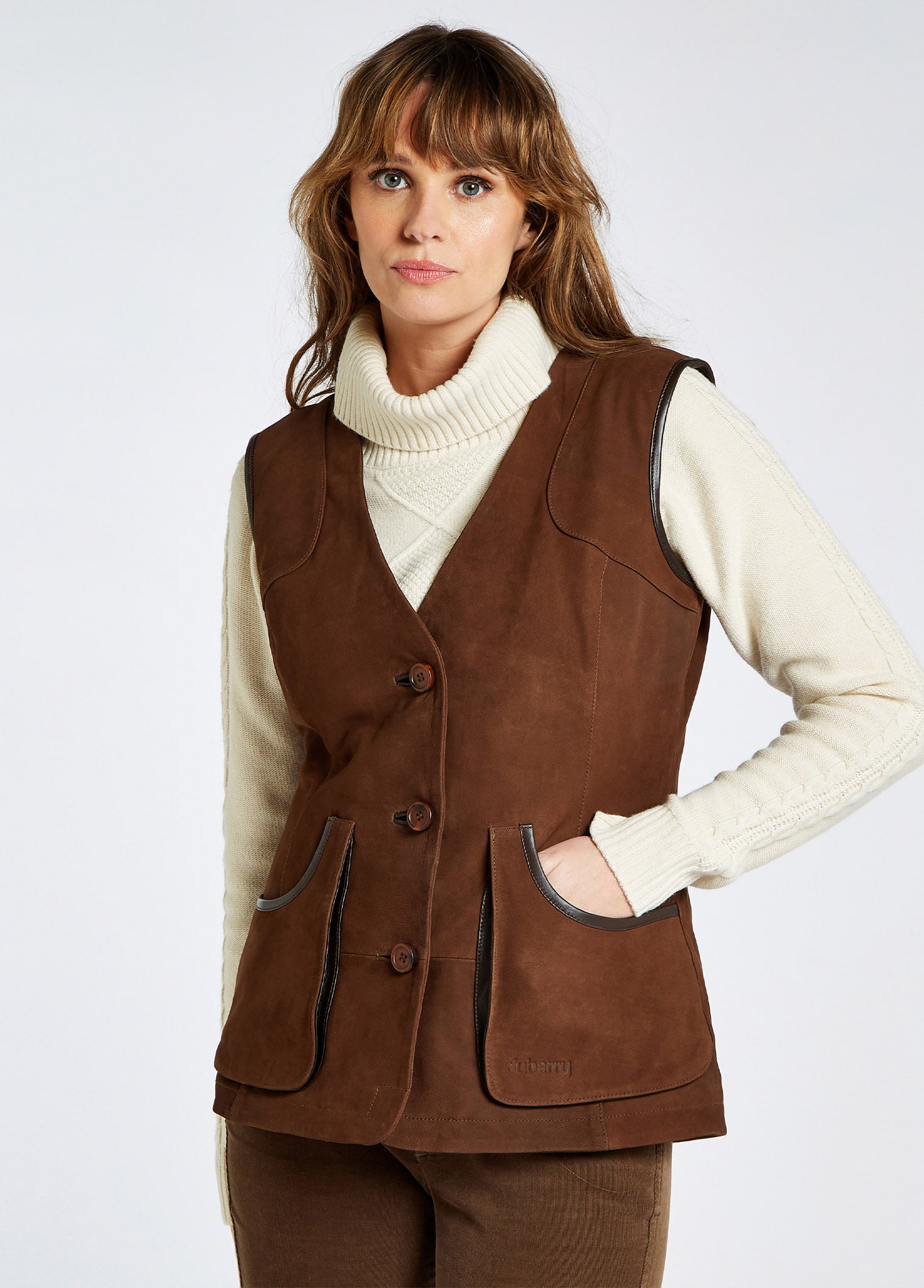 Allendale Lederweste - Walnut