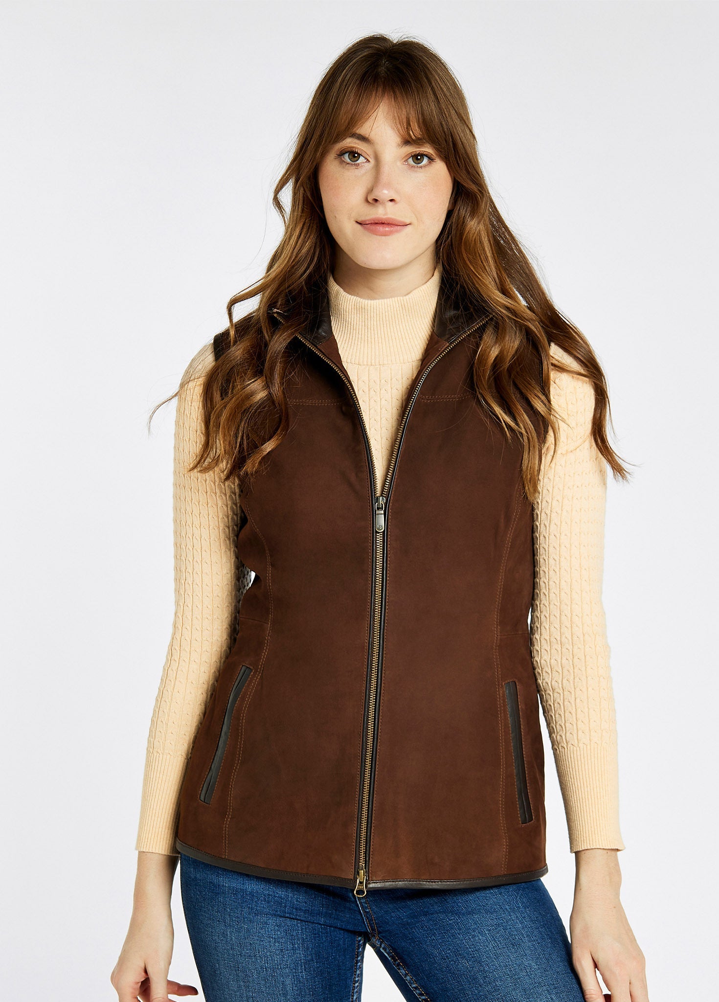 Kingston Lederweste - Walnut