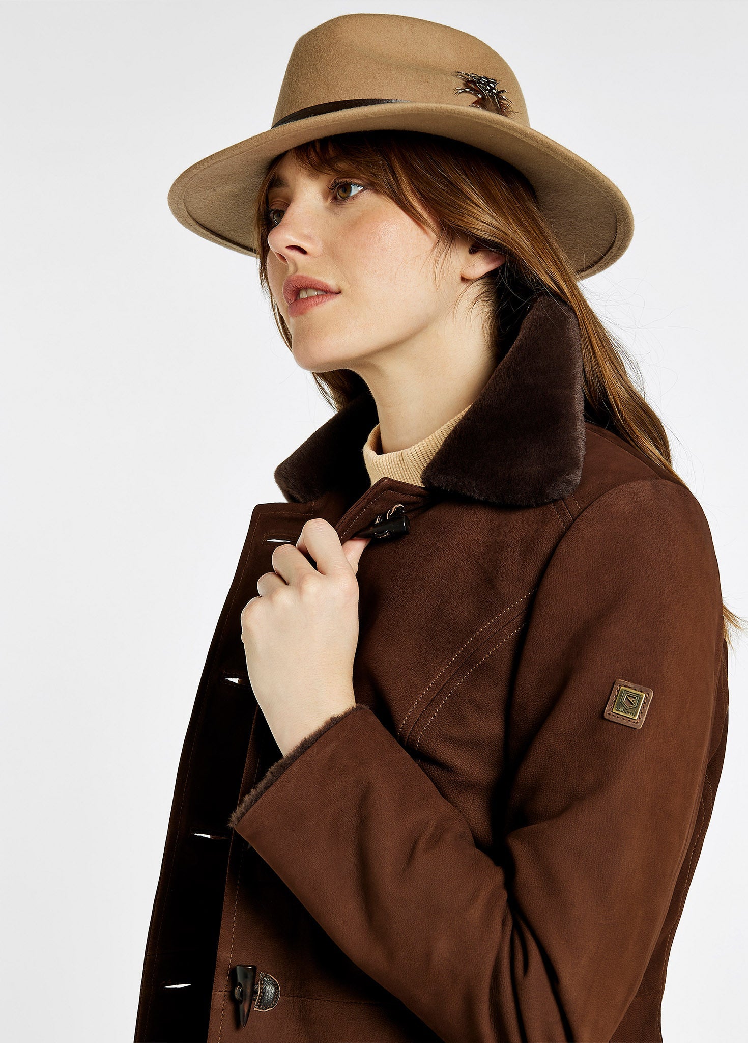 Clarke Lederjacke - Walnut