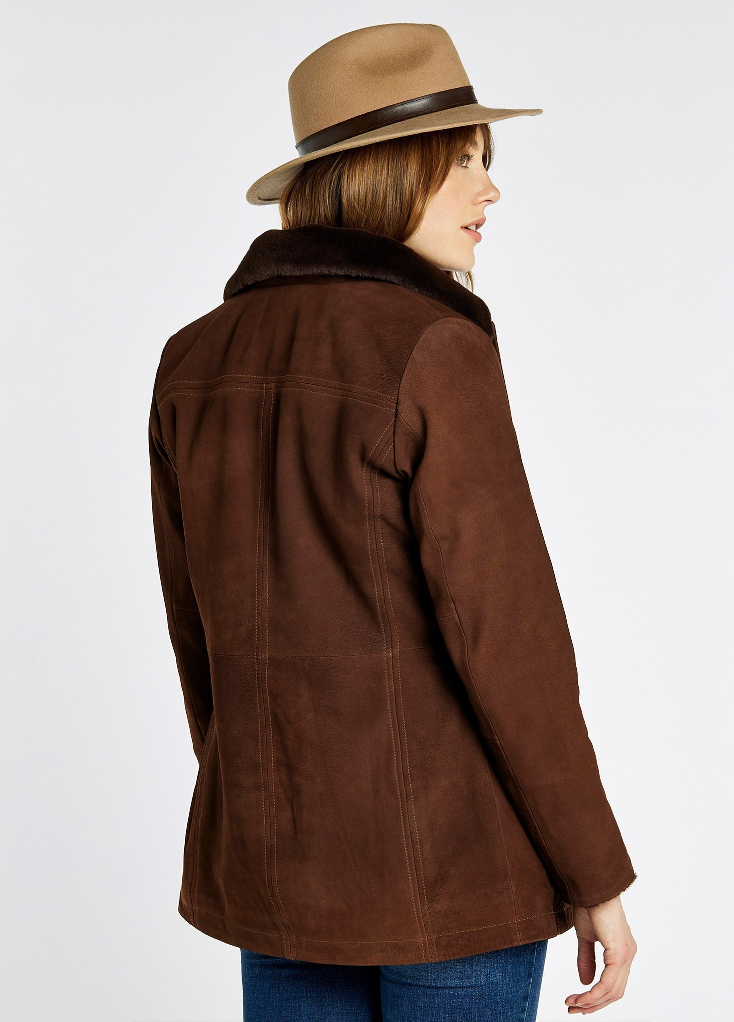 Clarke Lederjacke - Walnut