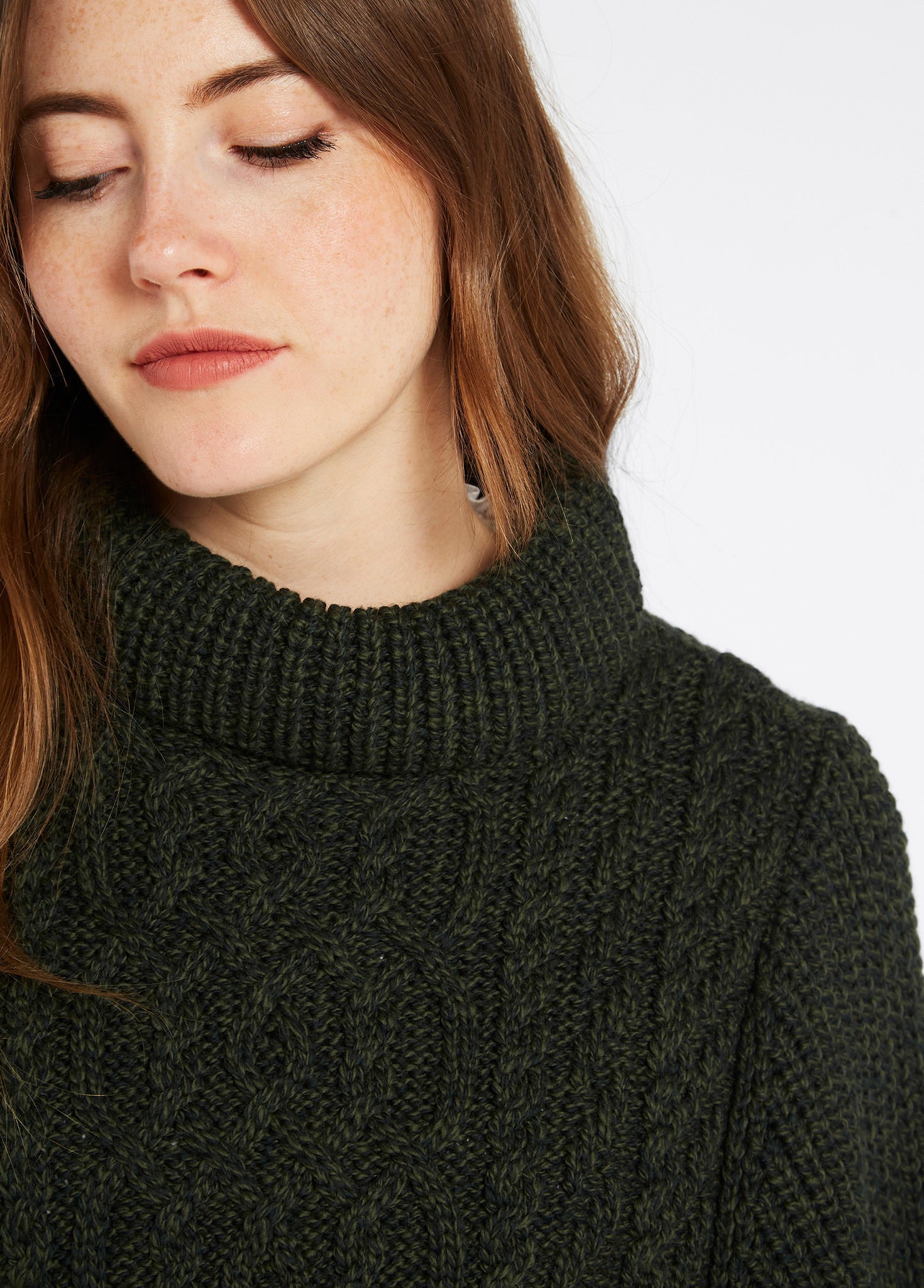 Kilronan Merino Poncho - Olive