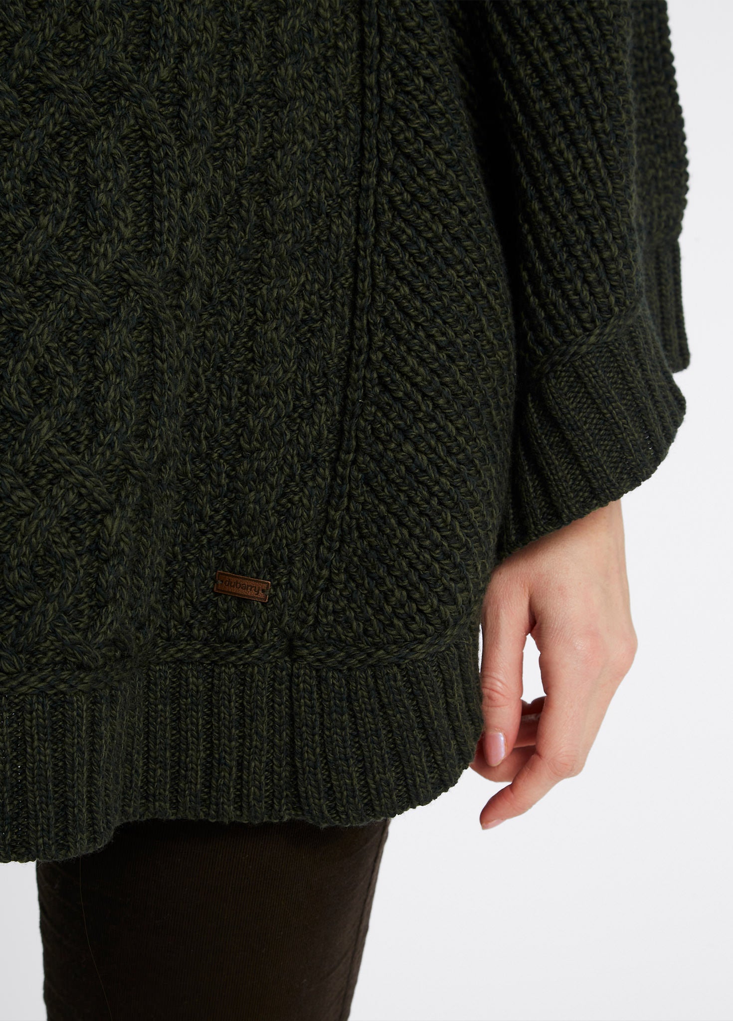Kilronan Merino Poncho - Olive