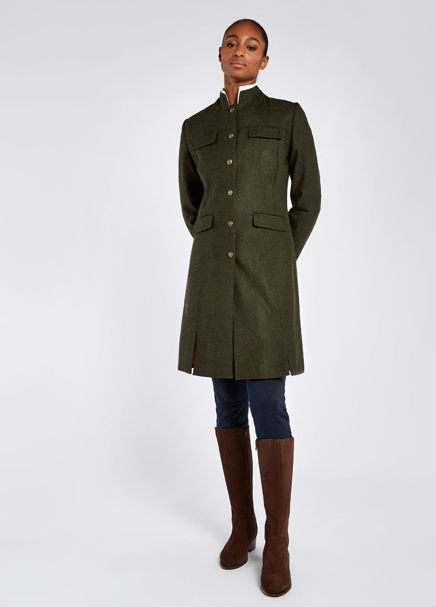 Coolepark Tweedmantel - Loden
