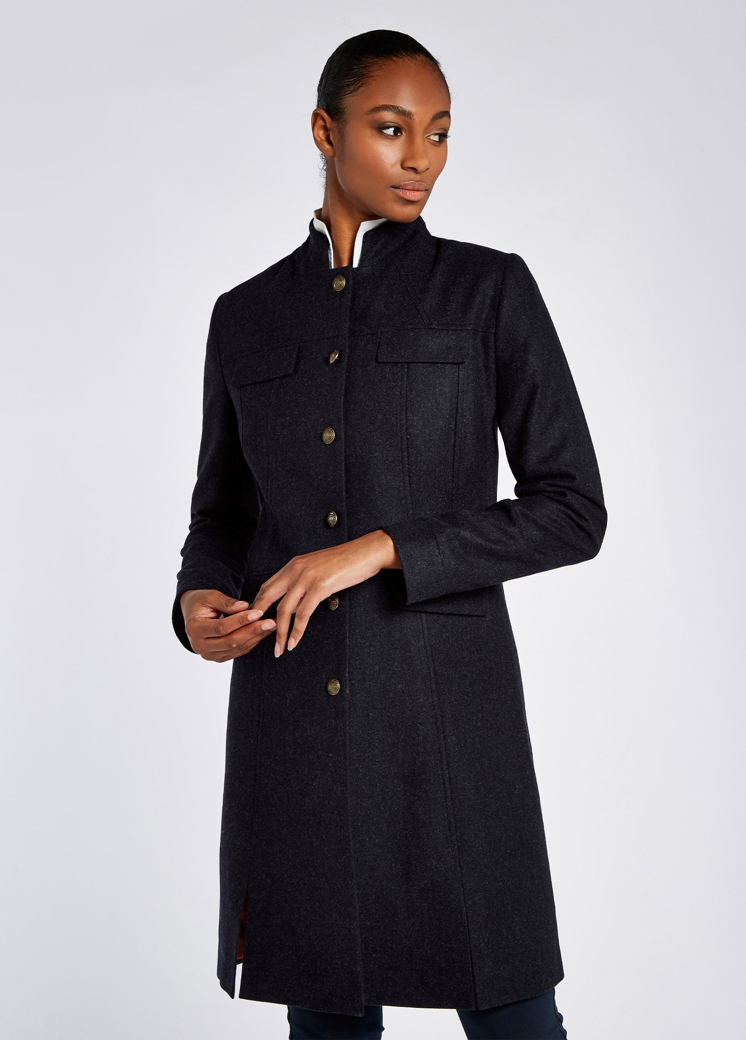 Coolepark Tweedmantel - Navy