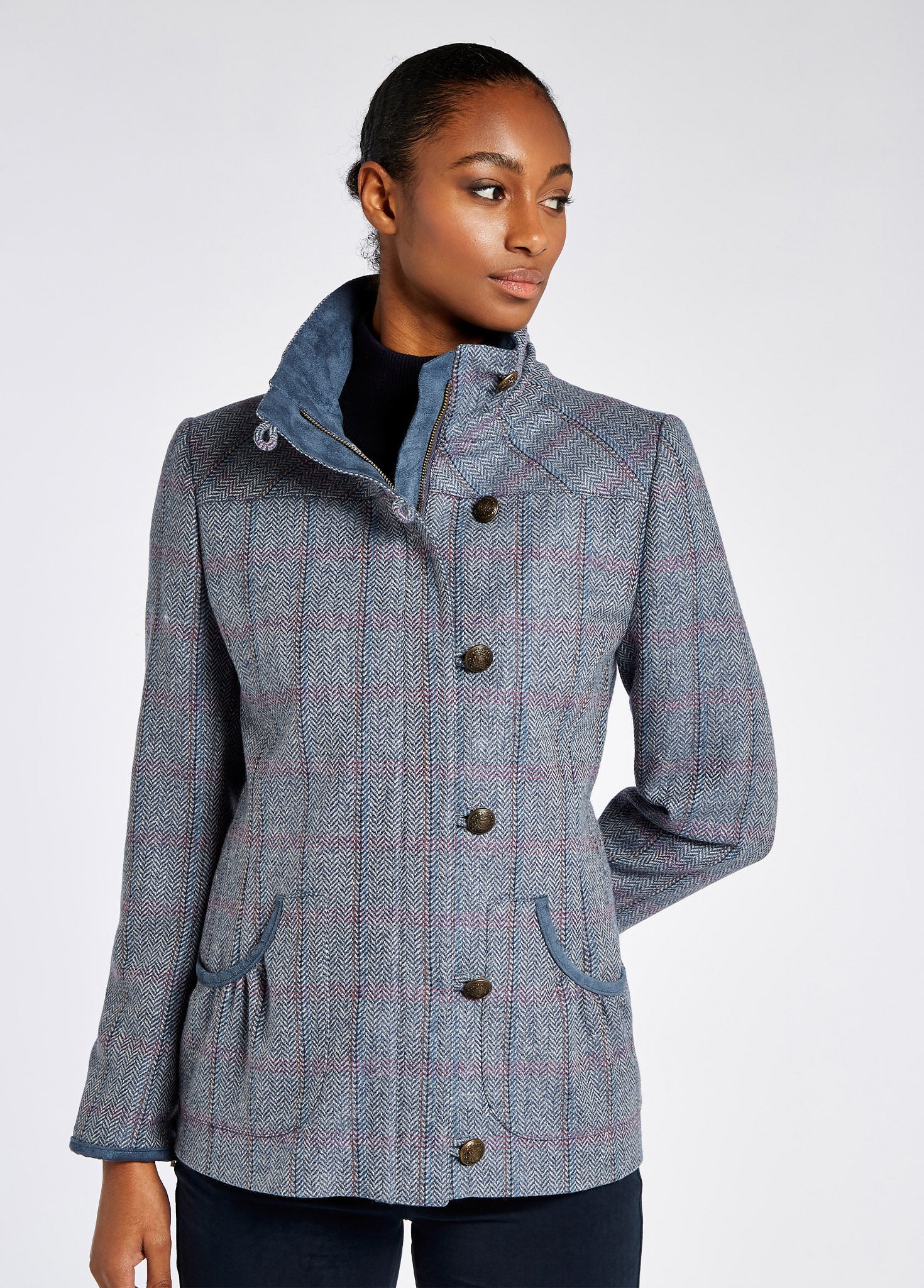 Bracken Tweedjacke - Denim Haze