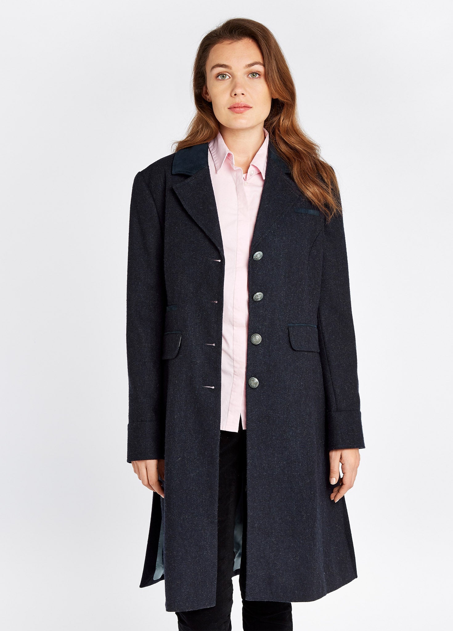 Blackthorn Tweedmantel - Navy