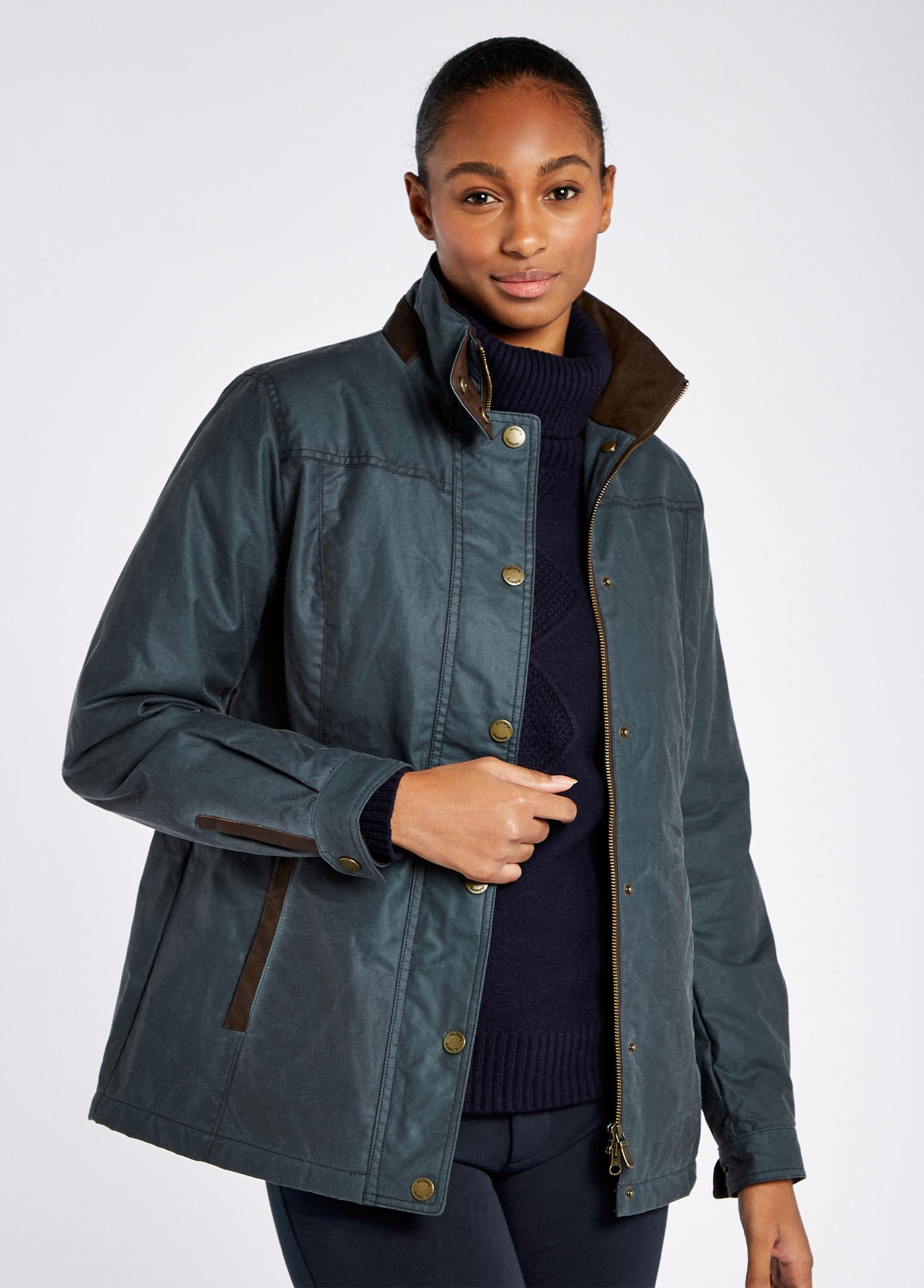 Mountrath Wachsjacke - Dark Pebble