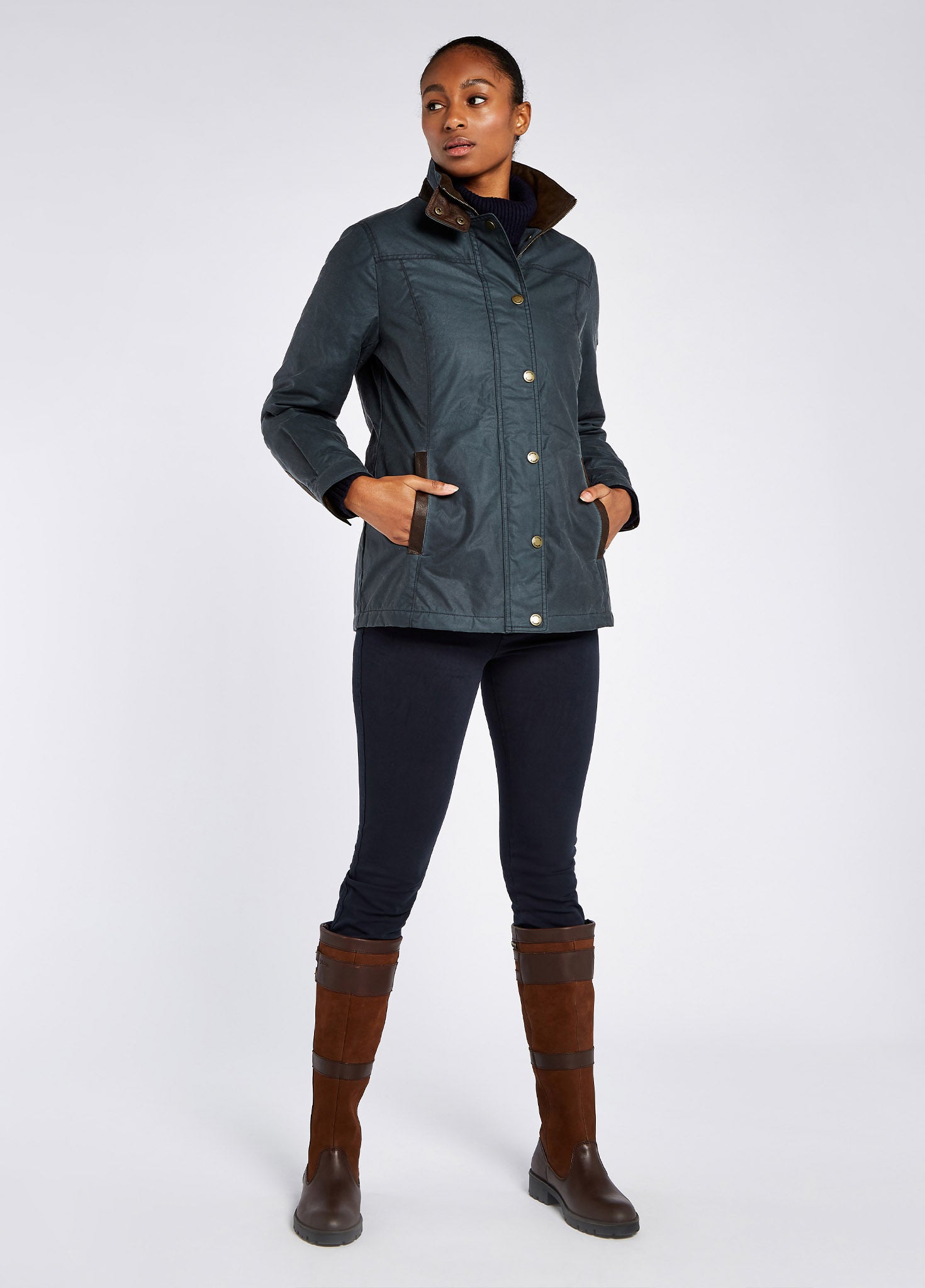 Mountrath Wachsjacke - Dark Pebble
