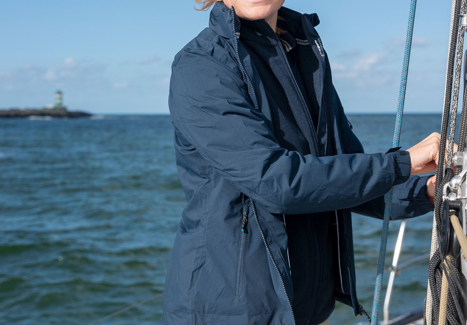Livorno Fleecegefütterte Crew-Jacke - Navy
