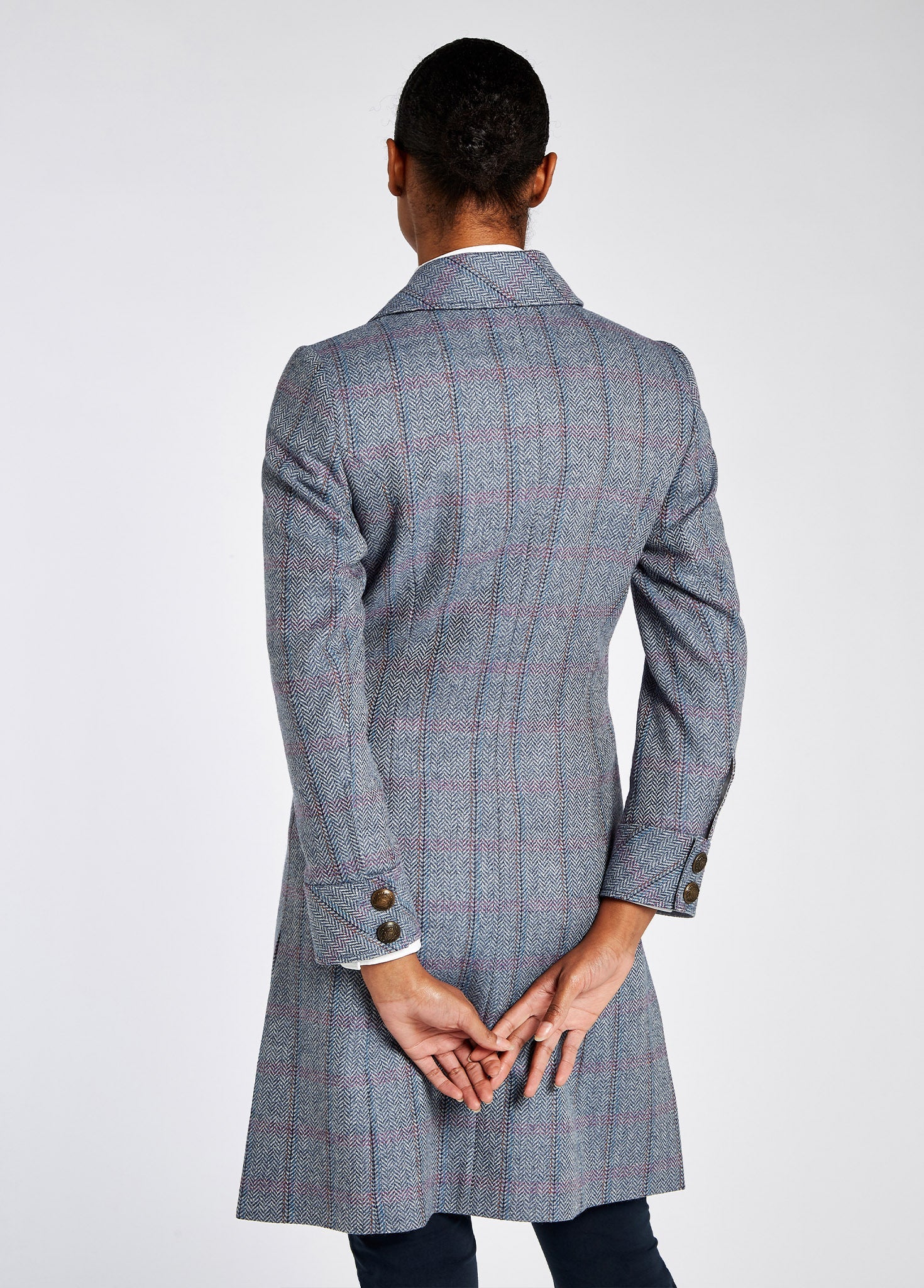 Blackthorn Tweedmantel - Denim Haze