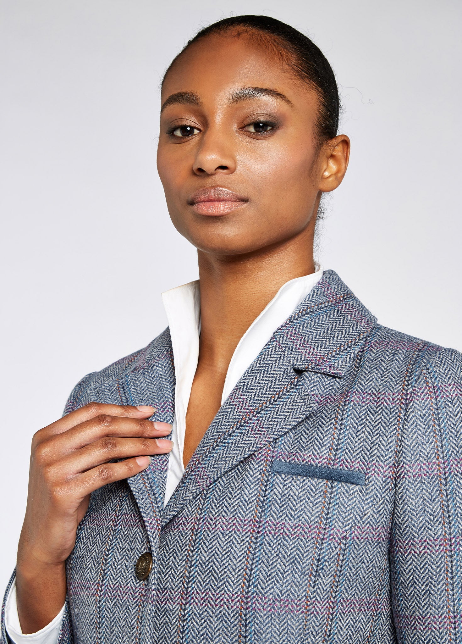Blackthorn Tweedmantel - Denim Haze