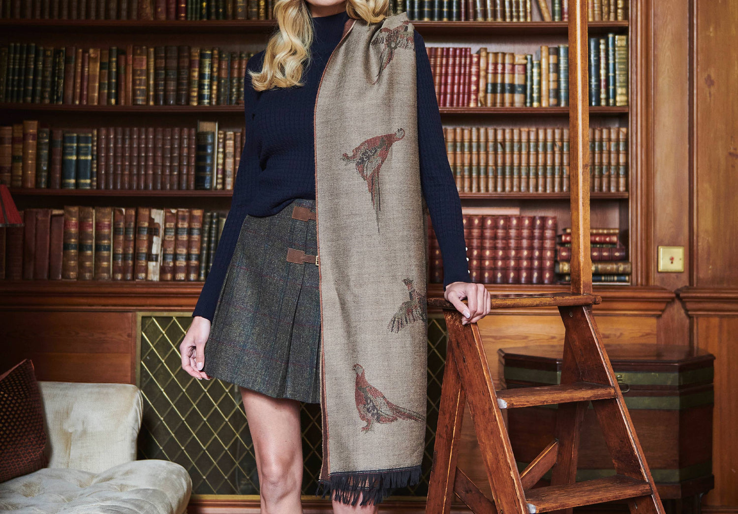Birchdale Wollstola - Taupe