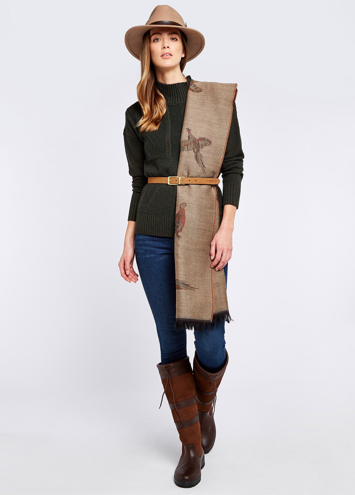 Birchdale Wollstola - Taupe