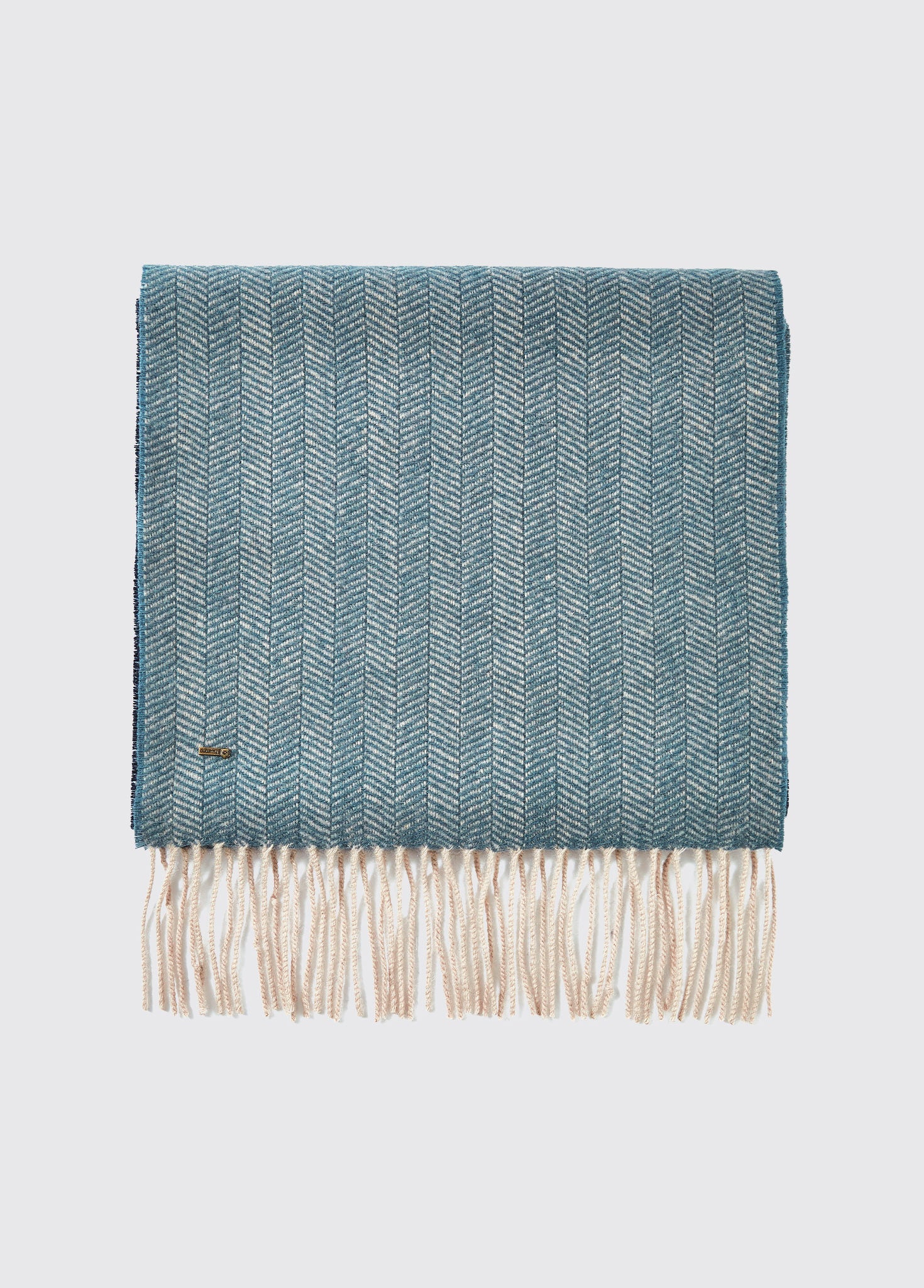 Kingsley Wollschal mit Muster - Navy