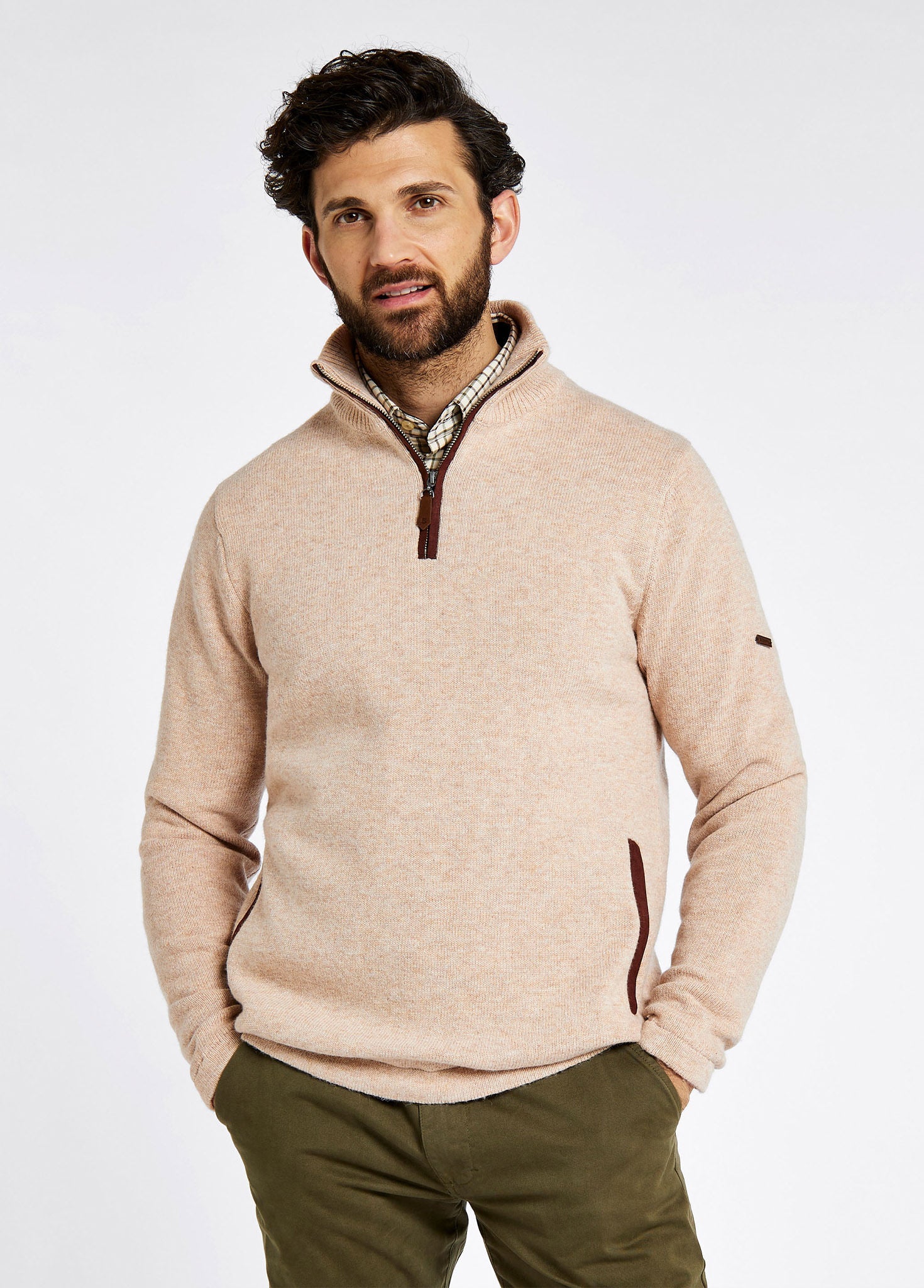 Feeney Pullover mit Reißverschluss - Oat