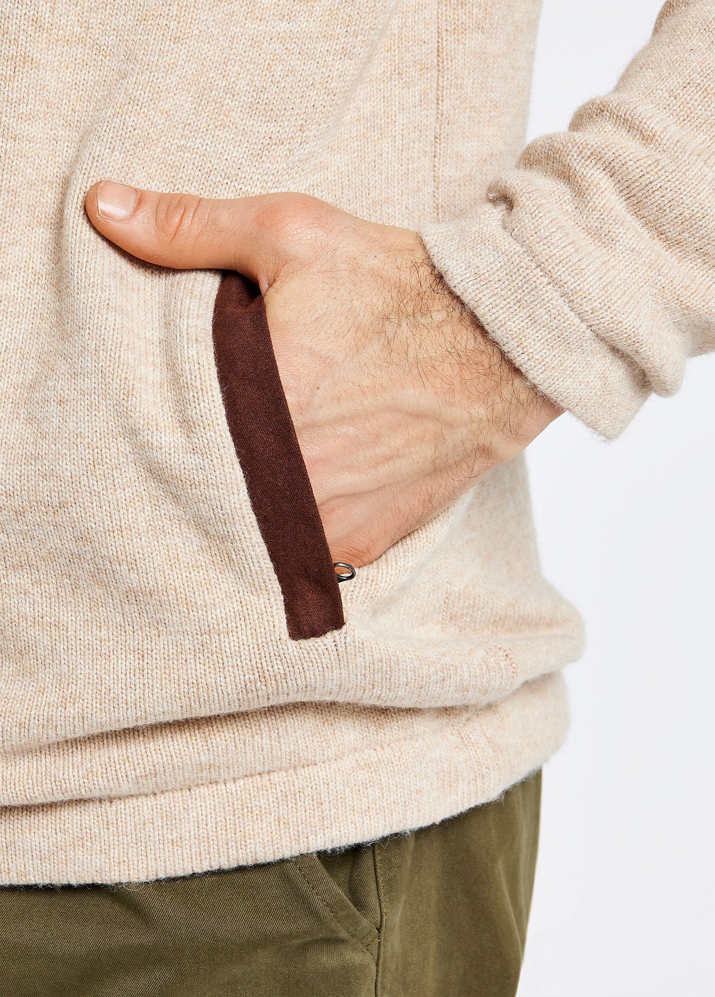Feeney Pullover mit Reißverschluss - Oat