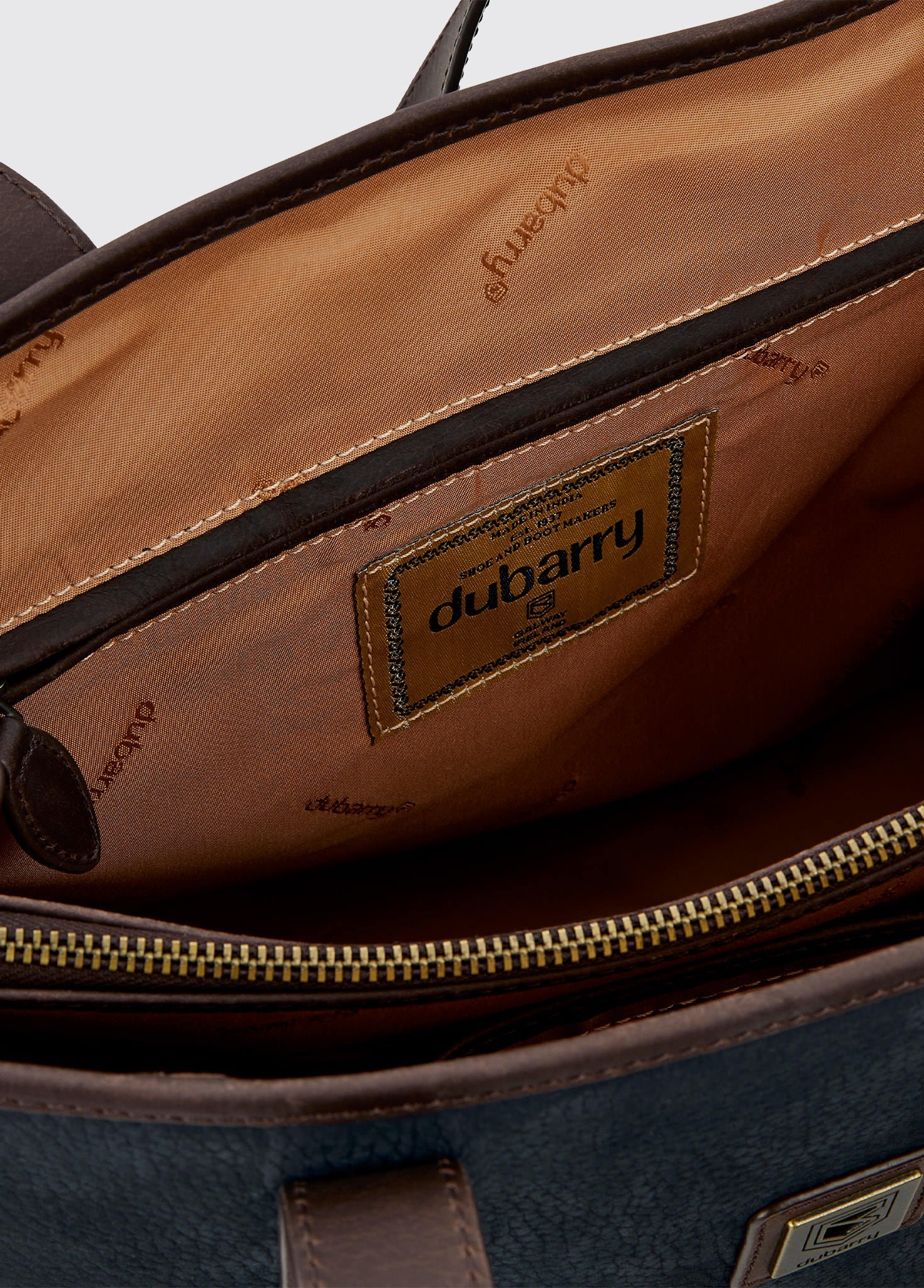 Rosemount Tote Bag - Navy/Brown