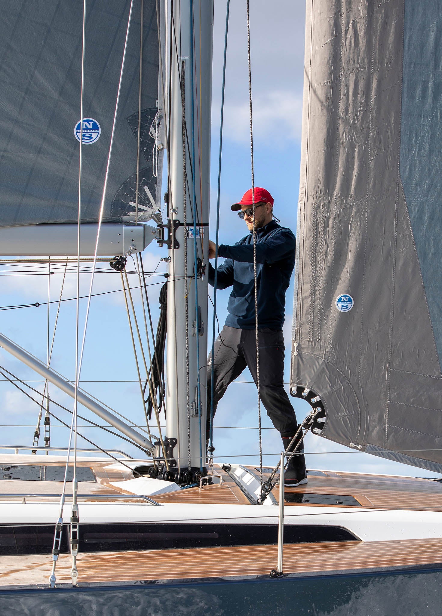 Paros Crew-Kappe - UPF 50 - Red