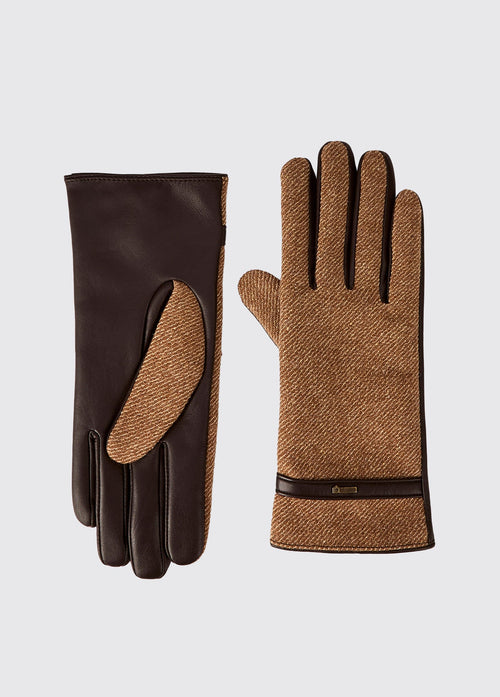 Ballycastle Tweed Lederhandschuhe - Camel Twill