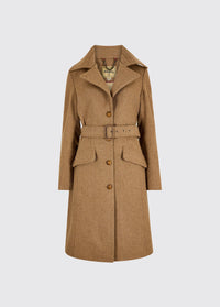 Brookvale Taillierter Tweedmantel - Camel Twill