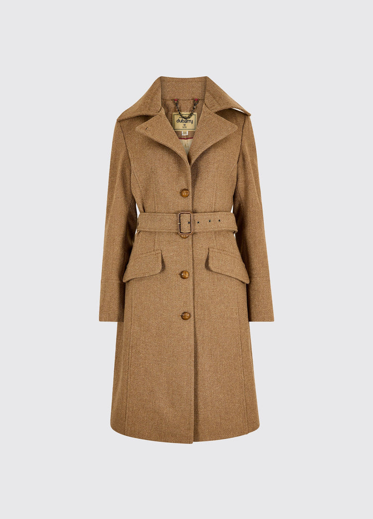 Brookvale Taillierter Tweedmantel - Camel Twill