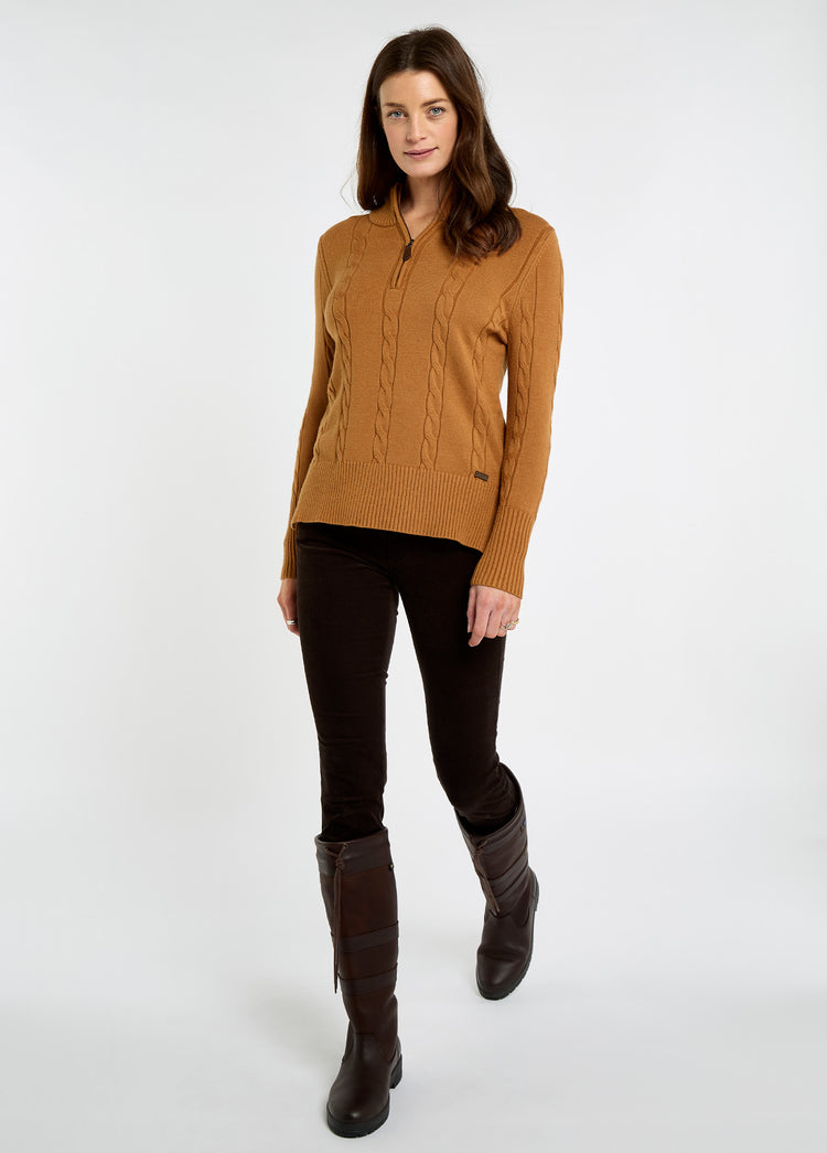 Burtonpoint Pullover mit Reißverschluss - Ochre