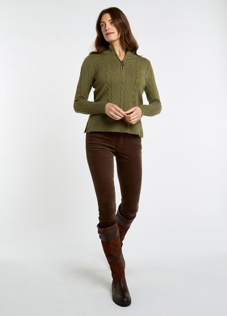 Burtonpoint Pullover mit Reißverschluss - Dusky Green