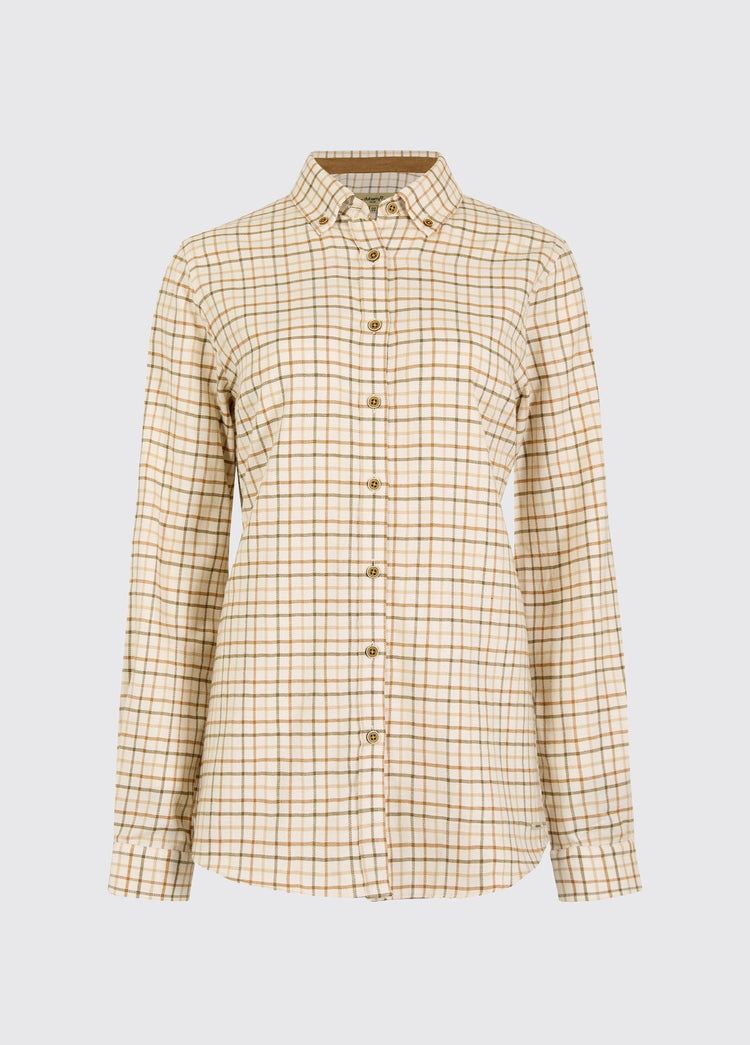 Cornflower Tattersall Bluse - Ochre