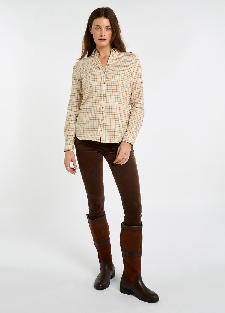 Cornflower Tattersall Bluse - Ochre