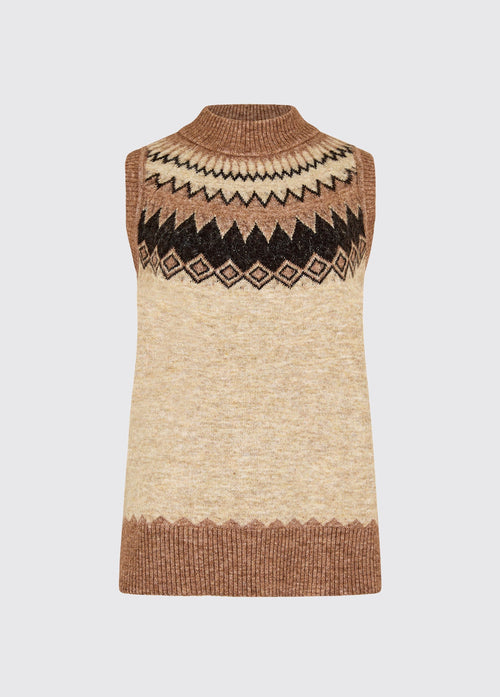 Doyle Strickweste - Oat Multi