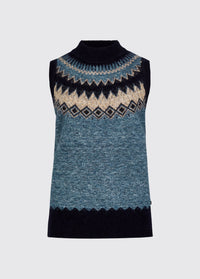 Doyle Strickweste - Navy Multi