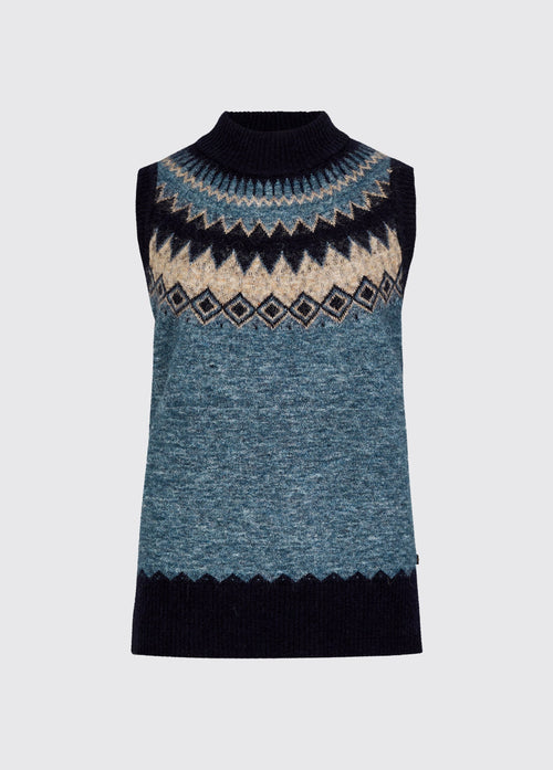 Doyle Strickweste - Navy Multi