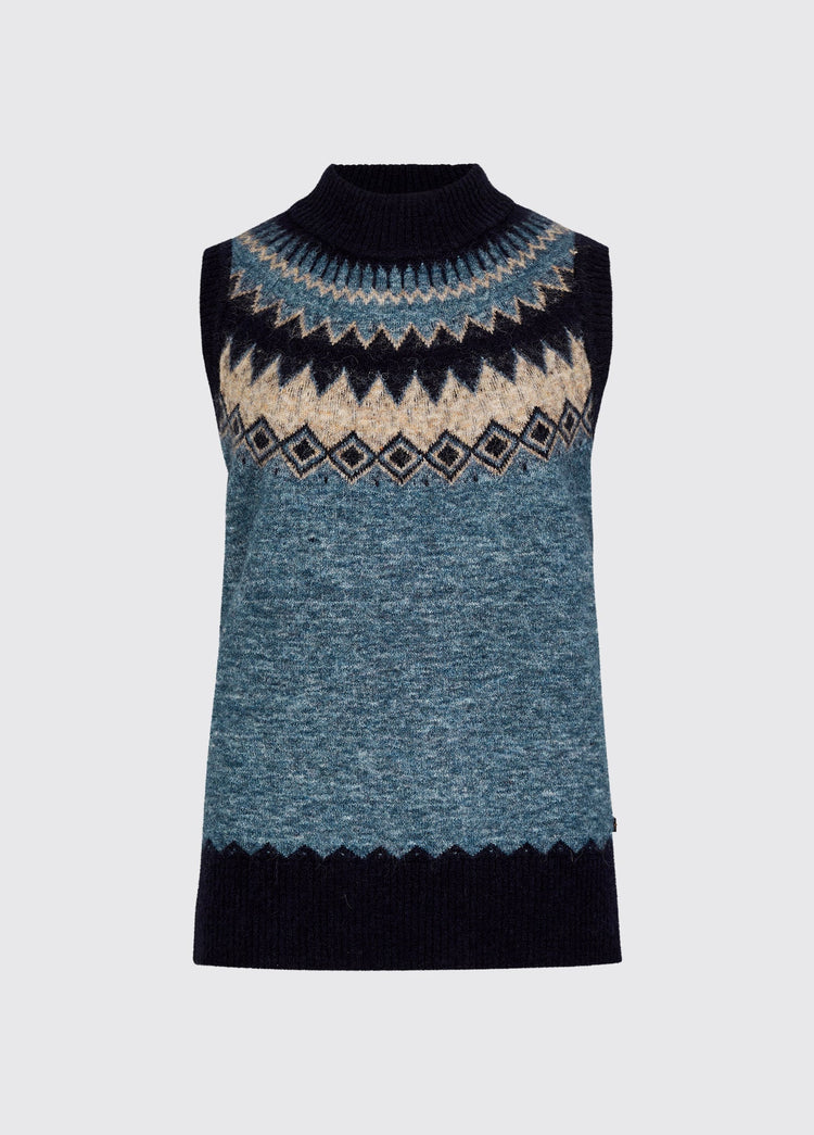 Doyle Strickweste - Navy Multi