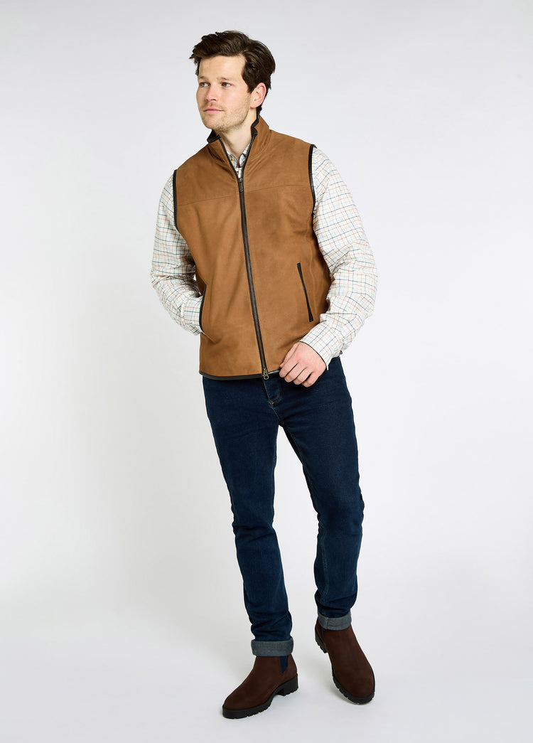 Dunhill Lederweste - Tan